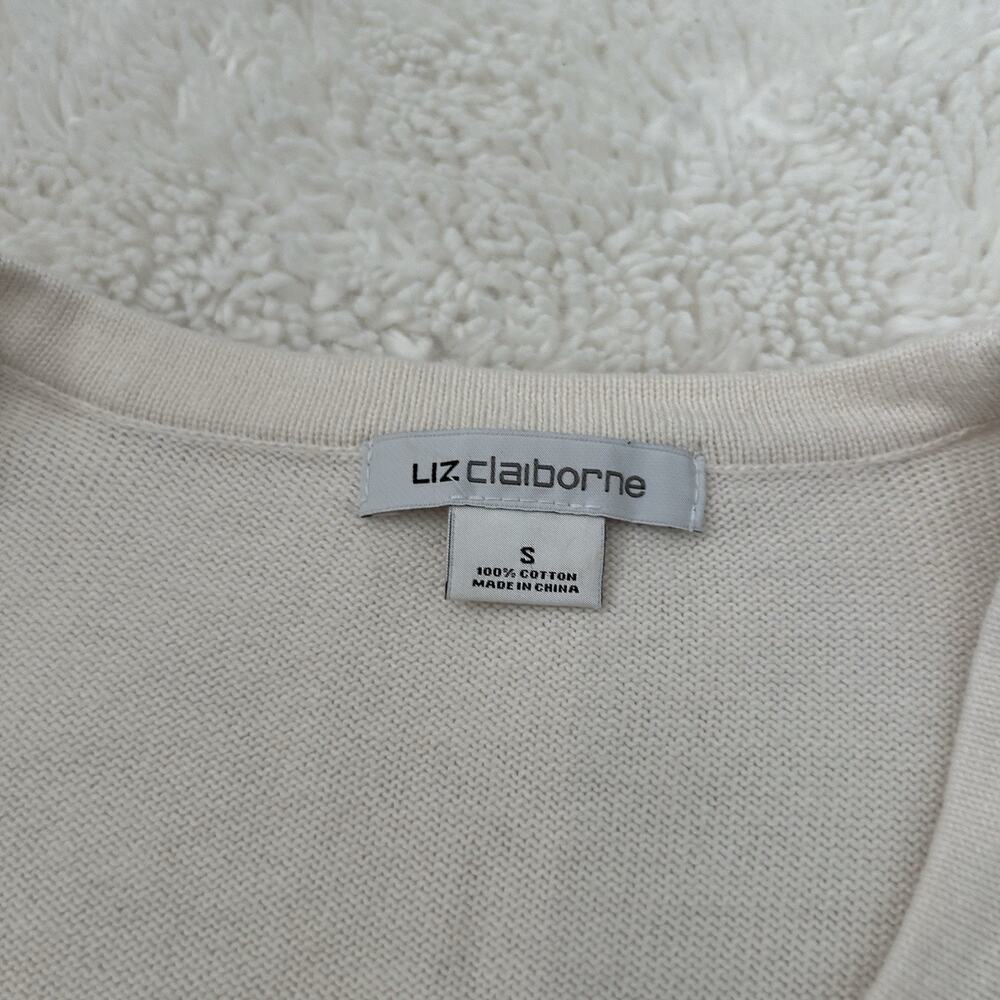 Y2K Liz Claiborne VTG Sweatshirt Sz S Rainbow Argyle Crewneck Soft Ballet Core - Picture 5 of 6
